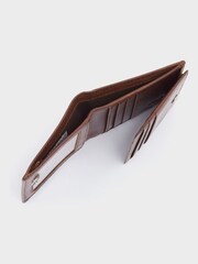 OSPREY LONDON The X Stitch Leather RFID ID Cardholder Brown Wallet - Image 5 of 6