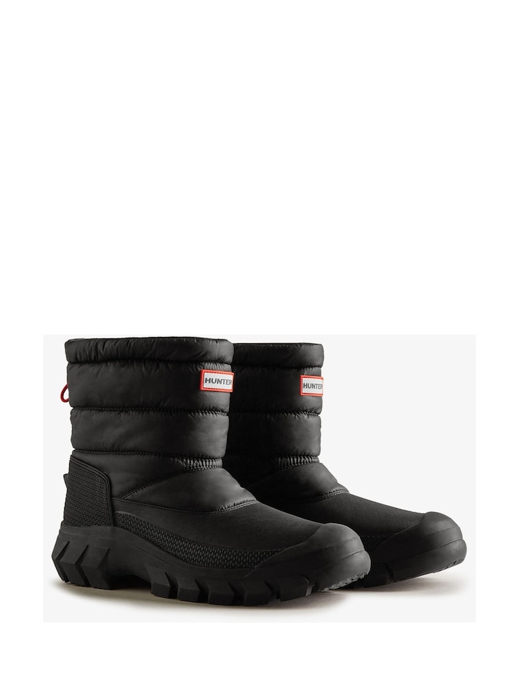 Hunter Mens Intrepid Short Snow Black Boots - Image 2 of 4