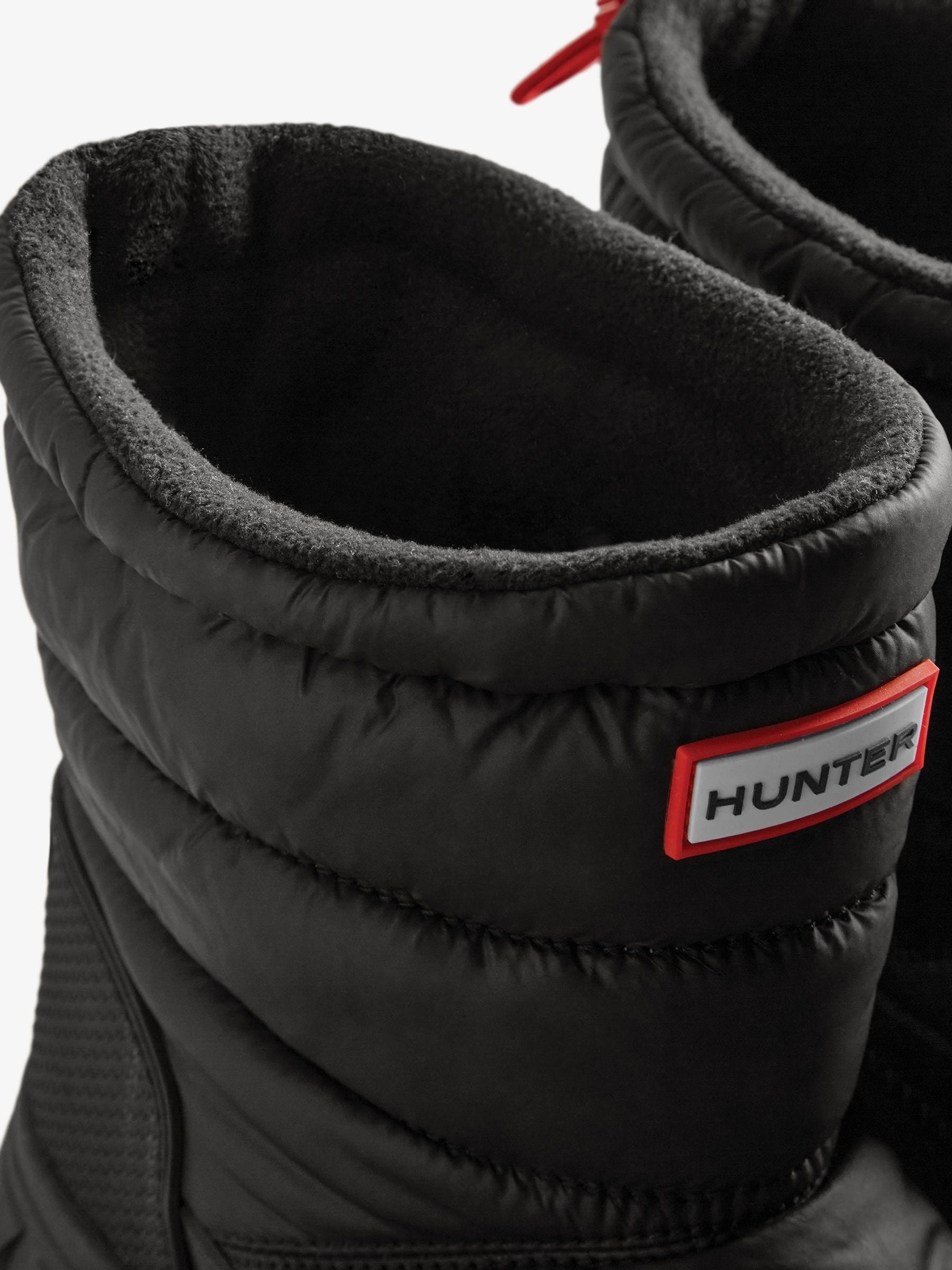 Hunter Mens Intrepid Short Snow Black Boots