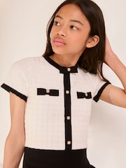 Lipsy Black/ White 2-in-1 Knitted Dress (3-16yrs) - Image 2 of 4