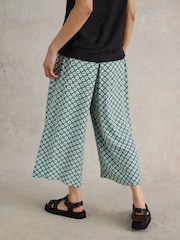 White Stuff Blue Lisette Crinkle Culottes - Image 2 of 7