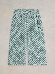 White Stuff Blue Lisette Crinkle Culottes - Image 6 of 7