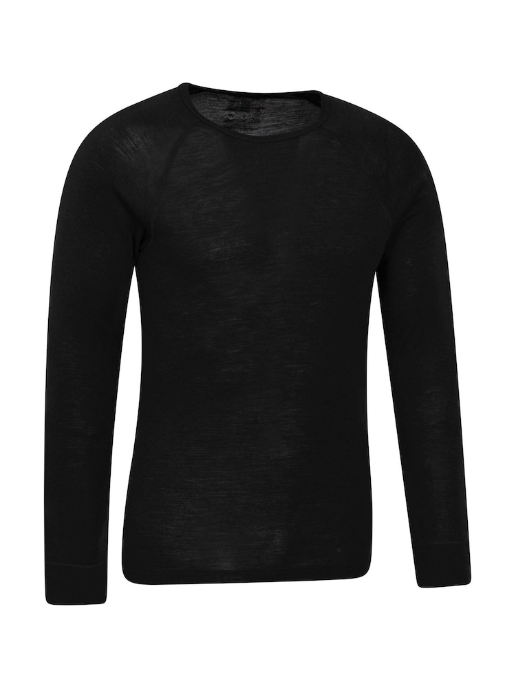 Mountain Warehouse Black Merino Mens Round Neck Thermal Top - Image 1 of 3