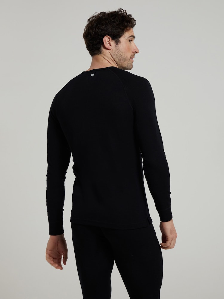 Mountain Warehouse Black Merino Mens Round Neck Thermal Top - Image 3 of 3