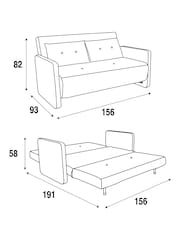 MADE.COM Caramel Pax Boucle Haru 2 Seater Sofa Bed - Image 4 of 4