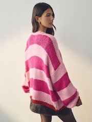 Pink Stripe Soft Touch Cardigan - Image 3 of 7