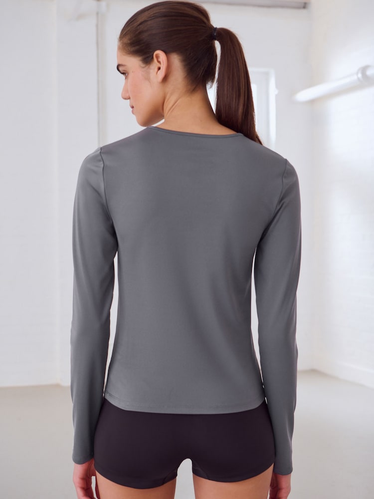 Charcoal Grey Active Long Sleeve Top - Image 2 of 7