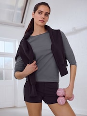 Charcoal Grey Active Long Sleeve Top - Image 3 of 7