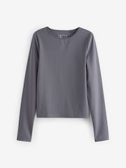 Charcoal Grey Active Long Sleeve Top - Image 6 of 7