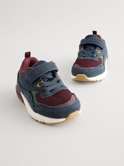 Mehrfarbig/Farbblockdesign - Elastischer Sportschuh mit Schnürung - Bild 1 von 6