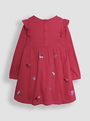 JoJo Maman Bébé Berry Floral Embroidered Frill Dress - Image 2 of 3