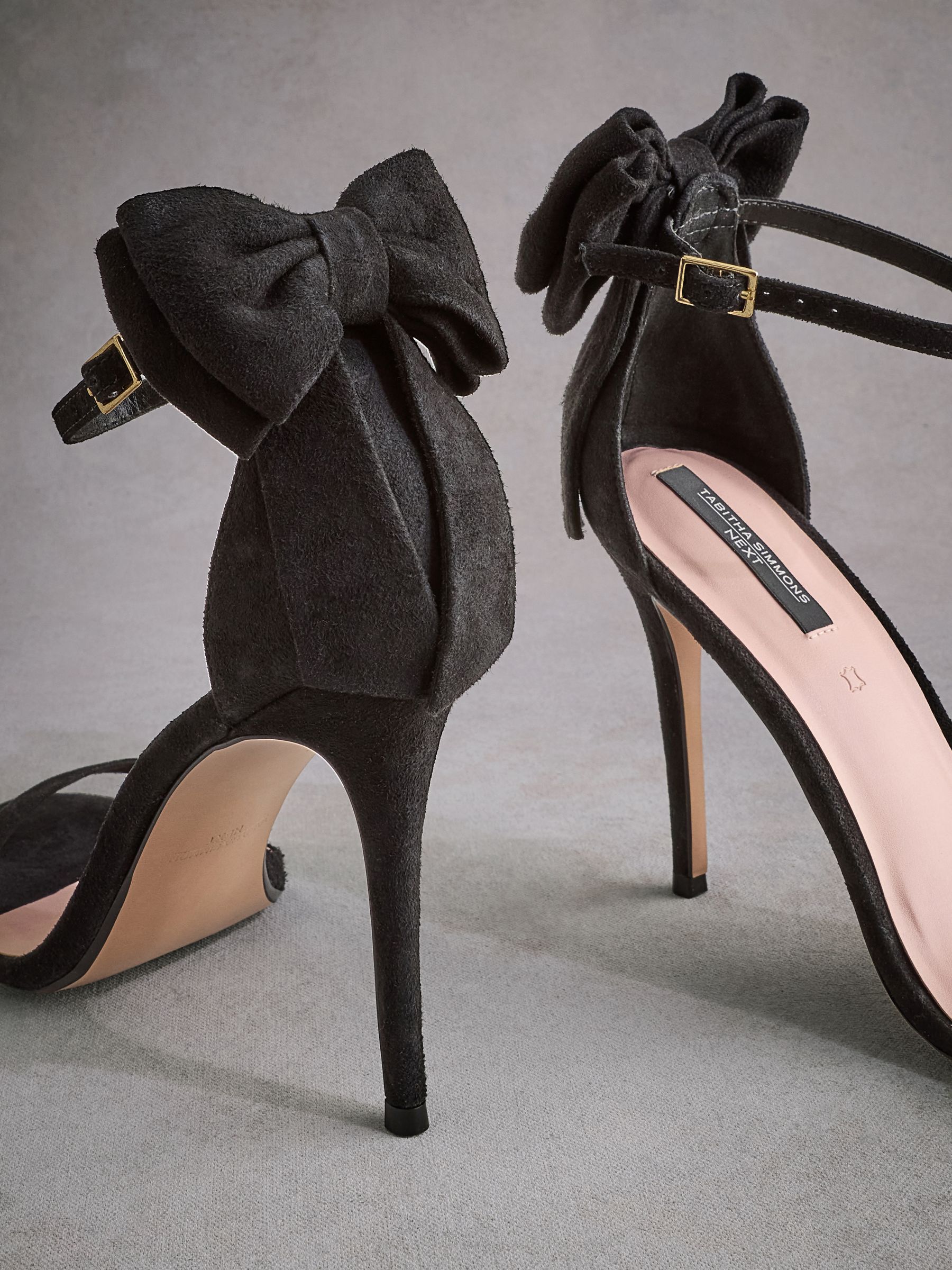 Buy Black Tabitha Simmons Lauren Leather Bow Back Sandals from Next USA