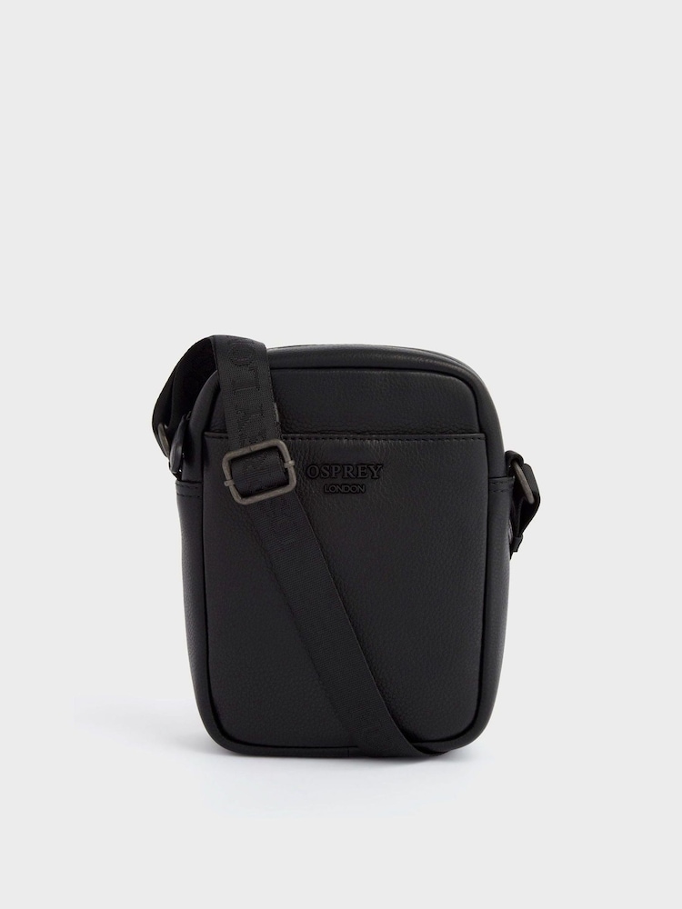 OSPREY LONDON The Onyx Small Leather Black Messenger - Image 1 of 6