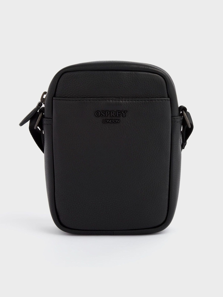 OSPREY LONDON The Onyx Small Leather Black Messenger - Image 2 of 6