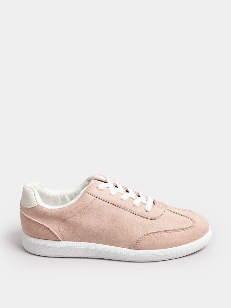 Yours Curve Pink Retro Trainers In Extra Wide EEE Fit - Image 1 of 5 Yours Curve Pink Retro Trainers In Extra Wide EEE Fit - Image 1 of 5