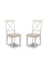Julian Bowen Ivory Davenport Chairs Set Of 2 - Image 3 of 6