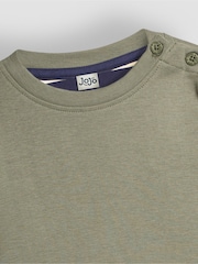 Зеленый хаки - JoJo Maman Bébé Plain Top - Изображение 2 из 2