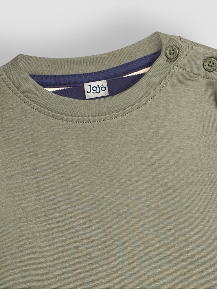 Зеленый хаки - JoJo Maman Bébé Plain Top - Изображение 2 из 2