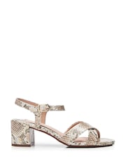 Moda in Pelle Lotsie Cross Over Block Two Part Sandals - Image 1 of 4