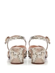 Moda in Pelle Lotsie Cross Over Block Two Part Sandals - Image 3 of 4
