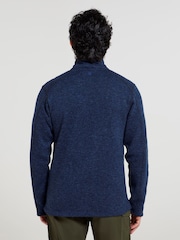 Mountain Warehouse Blue Mens Idris Quarter Zip Fleece - Image 2 of 5