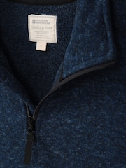 Mountain Warehouse Blue Mens Idris Quarter Zip Fleece - Image 5 of 5