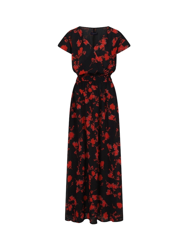 Hot Squash Petite Chiffon Midi Black Dress - Image 3 of 3 Hot Squash Petite Chiffon Midi Black Dress - Image 3 of 3