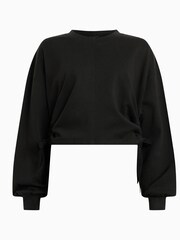 AllSaints Black Mira 100% Cotton Sweatshirt - Image 9 of 9