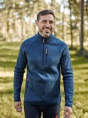 Mountain Warehouse Blue Treston Quarter Zip Fleece - Image 2 of 6