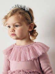 Lyserød - Langærmet Mesh Kjole (3mdr.-7år) - Image 4 of 8
