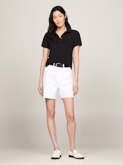 Tommy Hilfiger Black Slim 1985 Pique Polo Shirt - Image 2 of 8