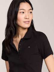 Tommy Hilfiger Black Slim 1985 Pique Polo Shirt - Image 4 of 8
