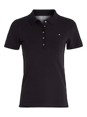 Tommy Hilfiger Black Slim 1985 Pique Polo Shirt - Image 5 of 8