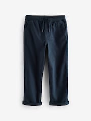 Navy Blue Wide Fit Rib Waist Pull-On Trousers (3-16yrs) - Image 1 of 5