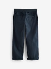 Navy Blue Wide Fit Rib Waist Pull-On Trousers (3-16yrs) - Image 2 of 5