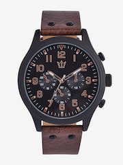 Brown Strap Chunky Watch - Image 2 of 6