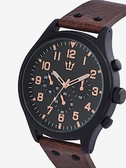 Brown Strap Chunky Watch - Image 4 of 6