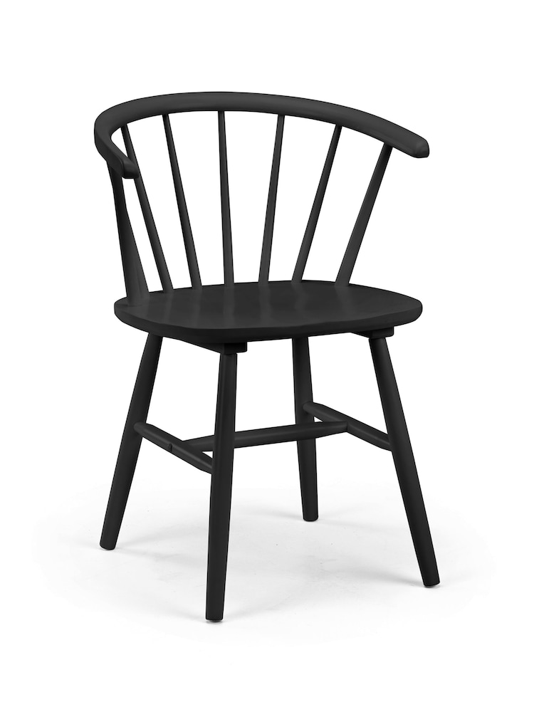Julian Bowen Set of 2 Black Modena Dining Chairs - Image 2 of 6