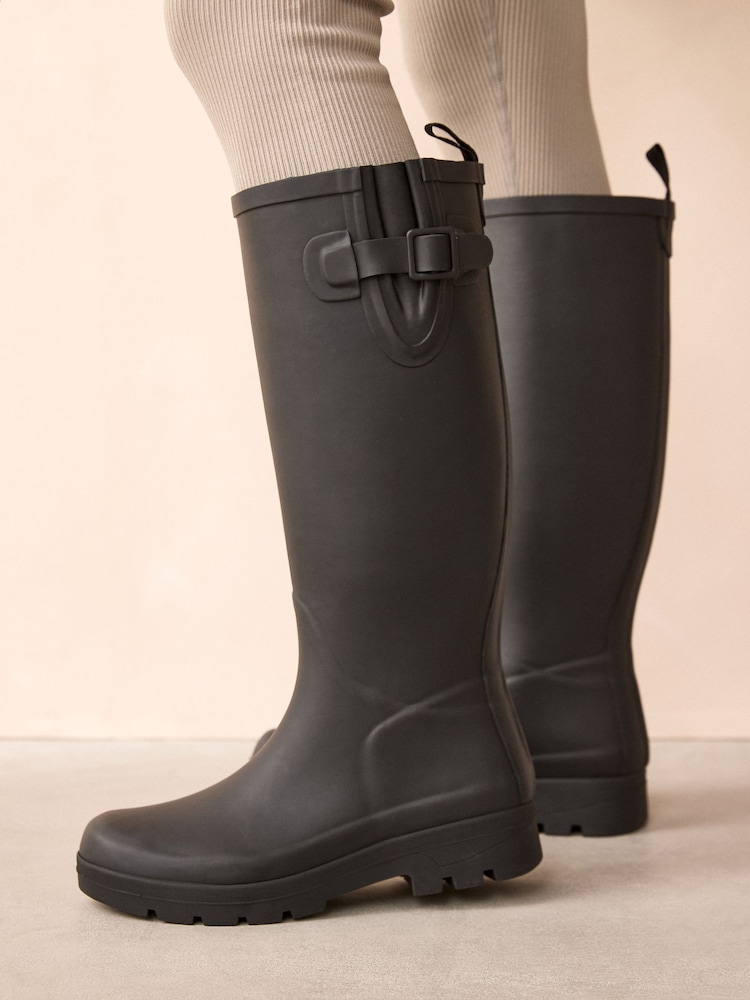 Black Knee High Wellies - Image 2 of 8