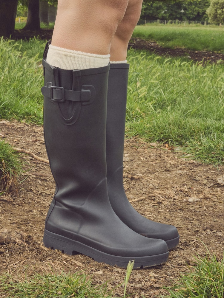 Black Knee High Wellies - Image 4 of 11