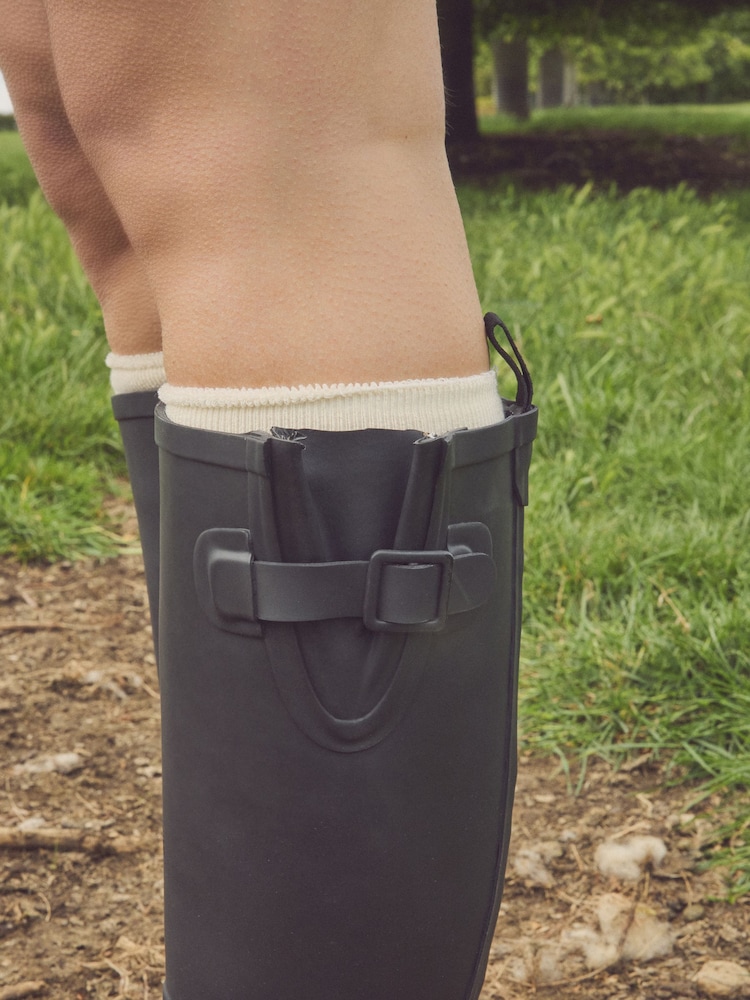 Black Knee High Wellies - Image 5 of 11