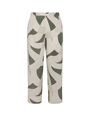 Evans Green Linear Print Wide Leg Trousers - Image 5 of 5