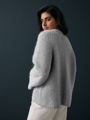 Grey Premium Alpaca Blend Soft Touch Knitted Jumper - Image 3 of 7