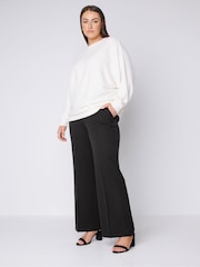 Evans Ponte Straight Leg Seam Detail Trousers - Image 2 of 4