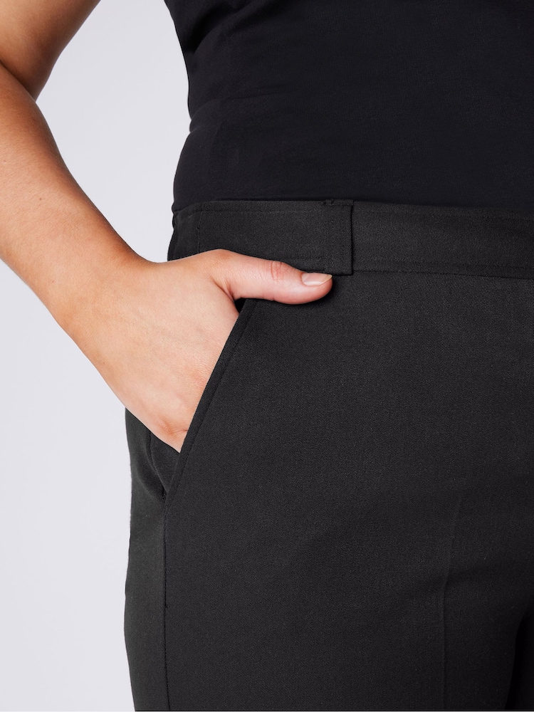 Evans Ponte Straight Leg Seam Detail Trousers - Image 4 of 4