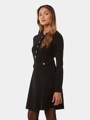 Forever New Black Karina Petite Long Sleeves Polo Knit Dress - Image 4 of 5