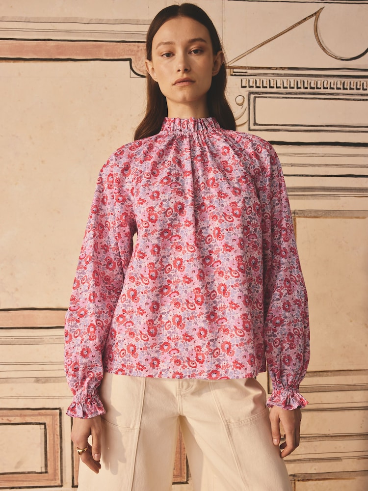Cath Kidston Archive Ditsy Raglan 100% Cotton Blouse - Image 1 of 7