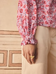 Cath Kidston Archive Ditsy Raglan 100% Cotton Blouse - Image 3 of 7