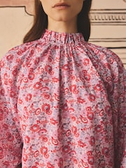 Cath Kidston Archive Ditsy Raglan 100% Cotton Blouse - Image 4 of 7