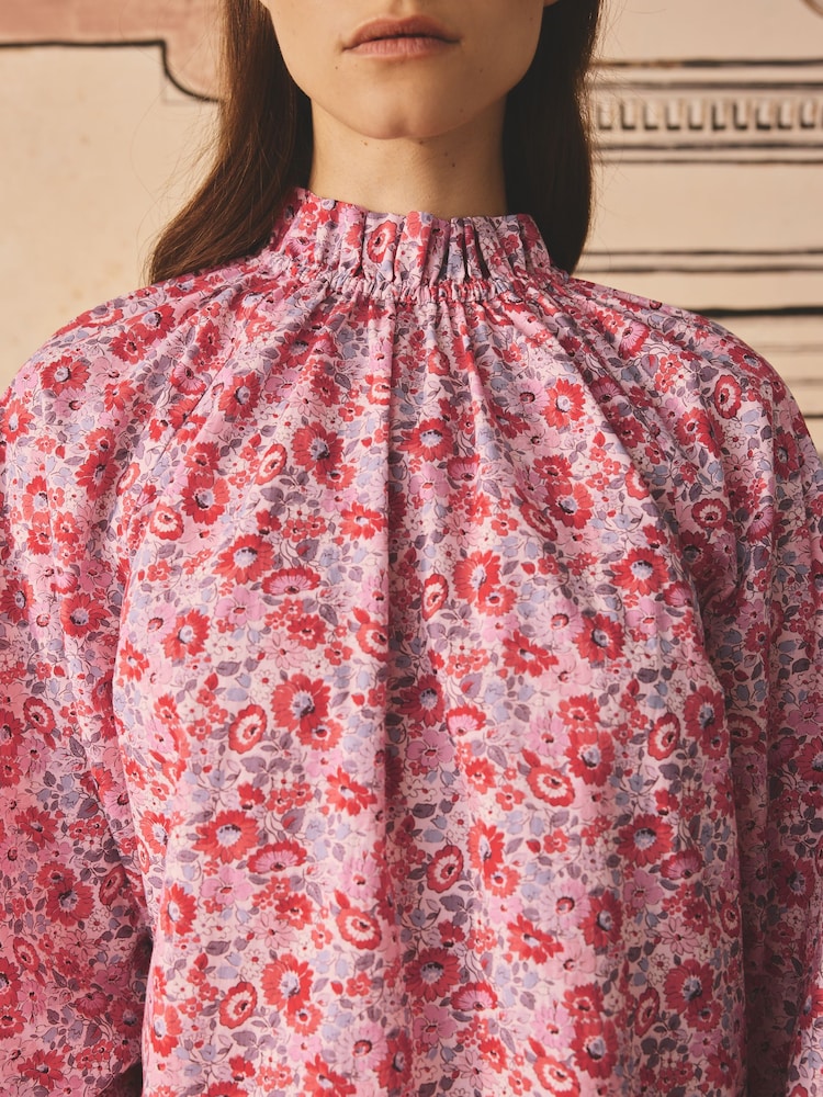 Cath Kidston Archive Ditsy Raglan 100% Cotton Blouse - Image 4 of 7